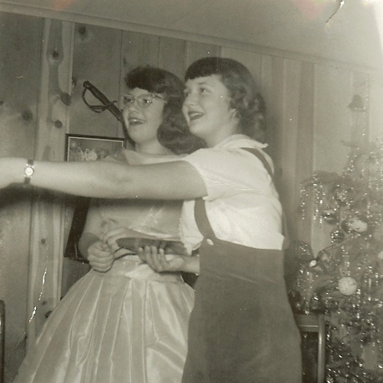 1957 Party - Lorna Wilson and Judy Thomson